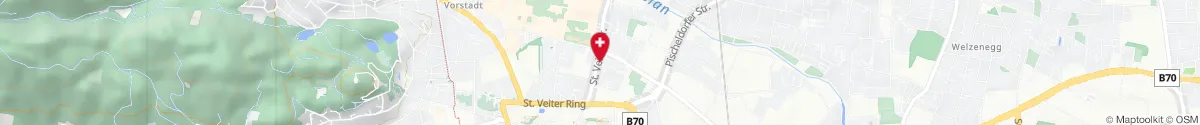 Kartendarstellung des Standorts für St. Georg Apotheke in 9020 Klagenfurt